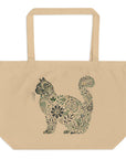 Catflix & Chill: Large Organic Tote (Natural)