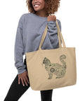 Catflix & Chill: Large Organic Tote (Natural)