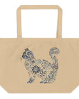 Catflix & Chill: Large Organic Tote (Natural)