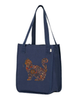 Catflix & Chill: Organic Market Tote (Navy)