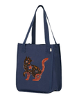 Purrfect: Organic Market Tote (Navy)