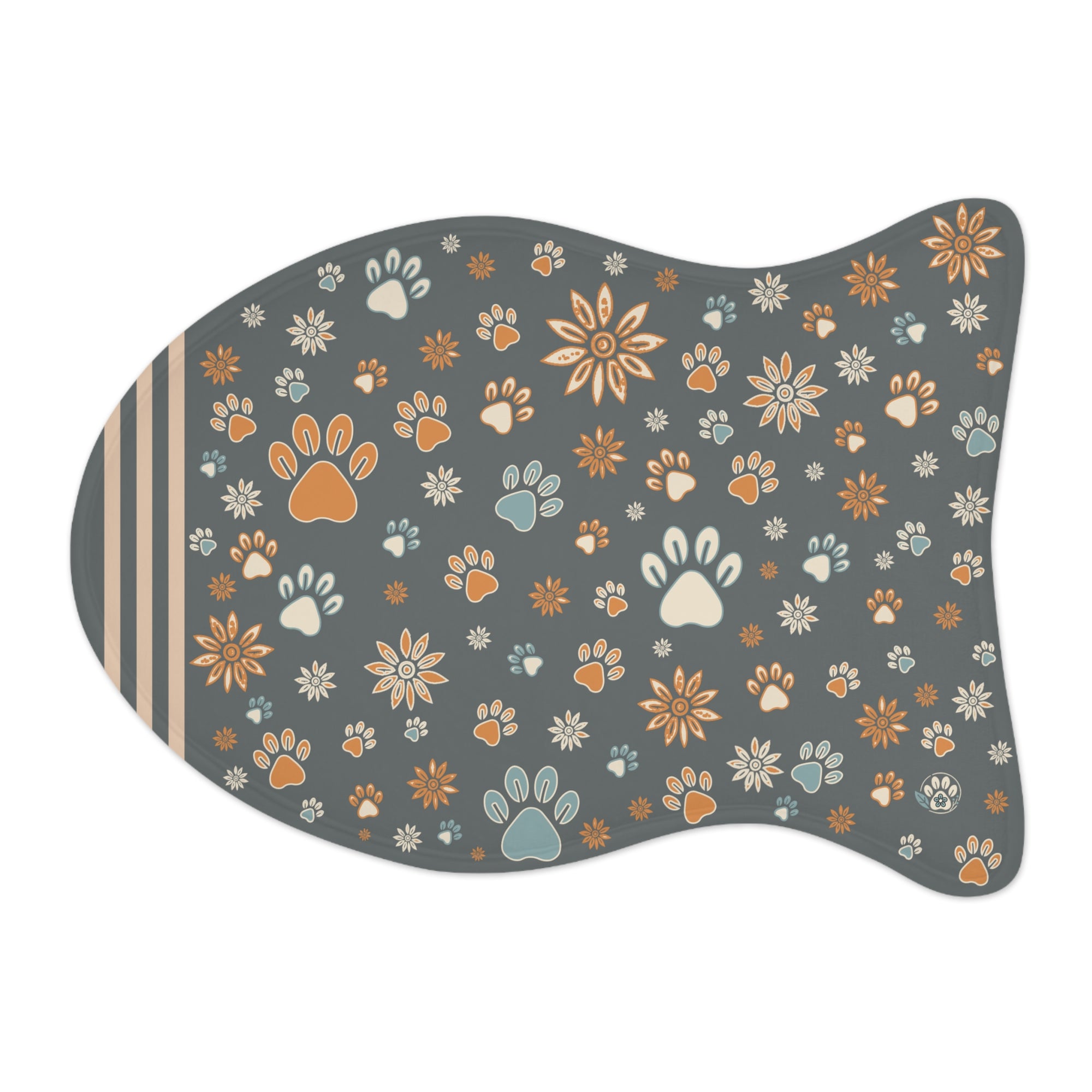 Wildbloom Walk: Fish / Bone Pet Feeding (or napping) Mat