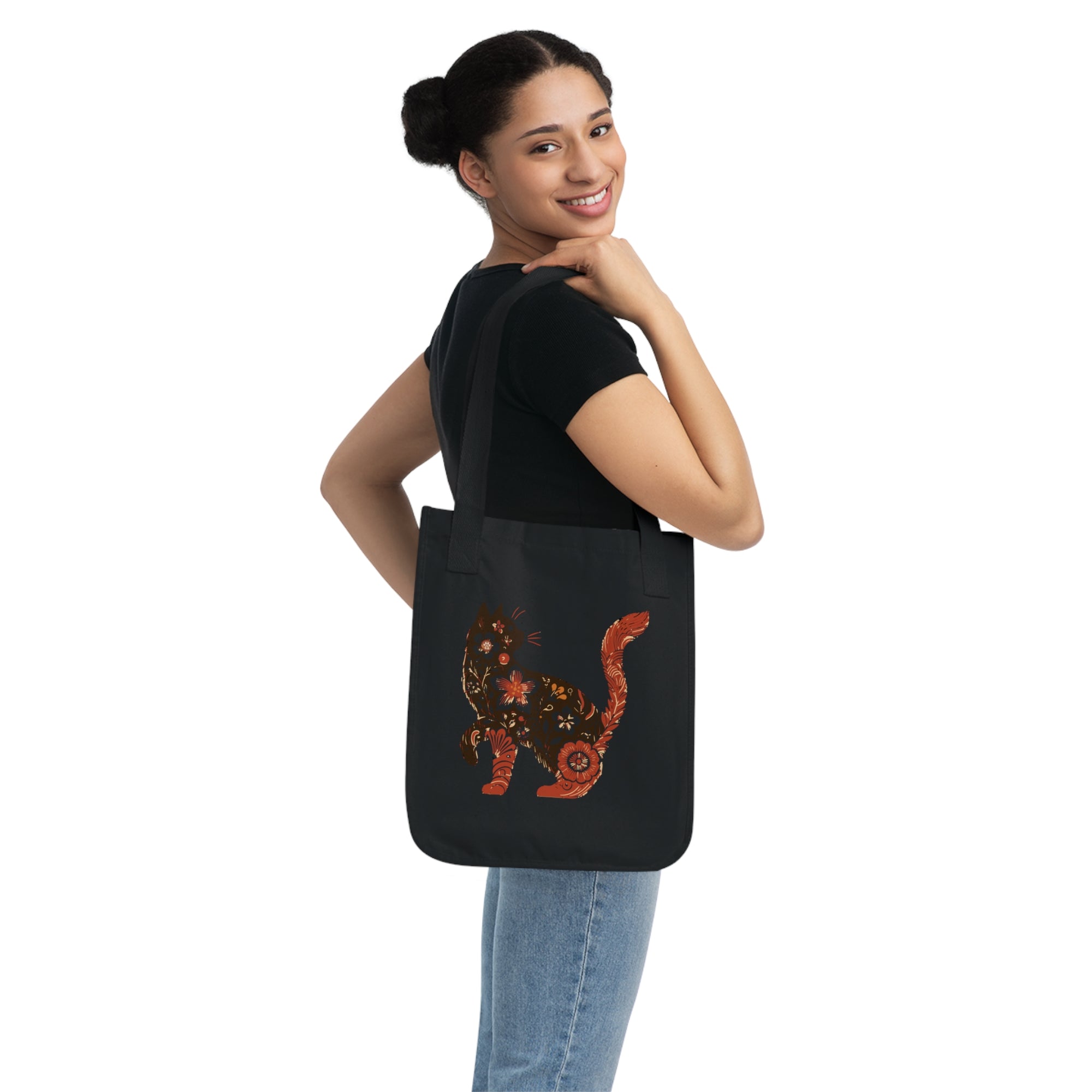 Purrfect: Organic Market Tote (Black)