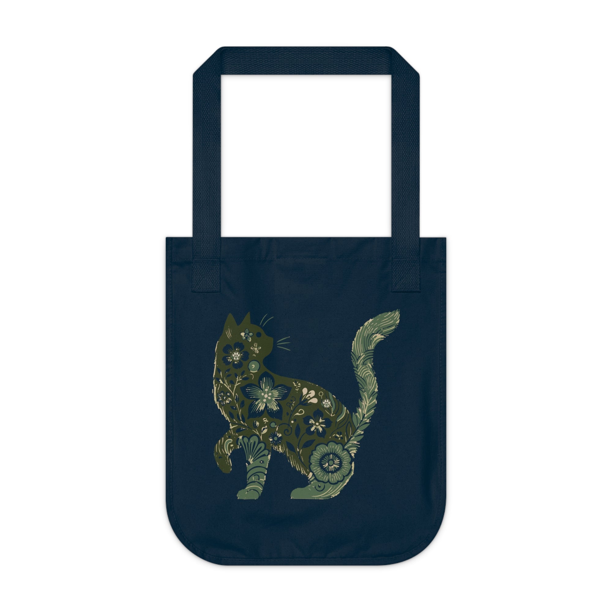 Purrfect: Organic Market Tote (Navy)