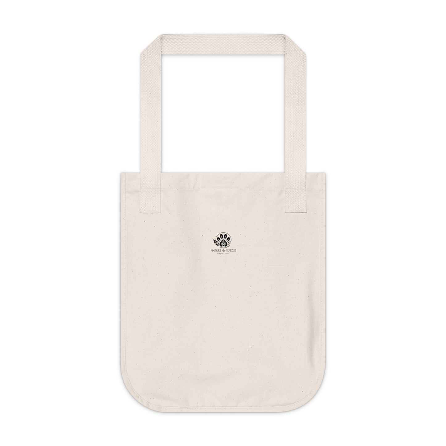 Organic Canvas Tote Bag - Blue Cat