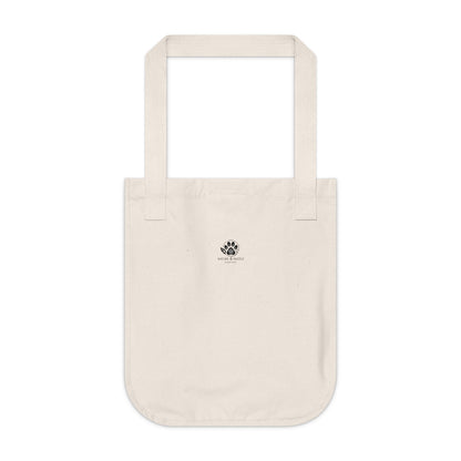 Organic Canvas Tote Bag - Blue Cat