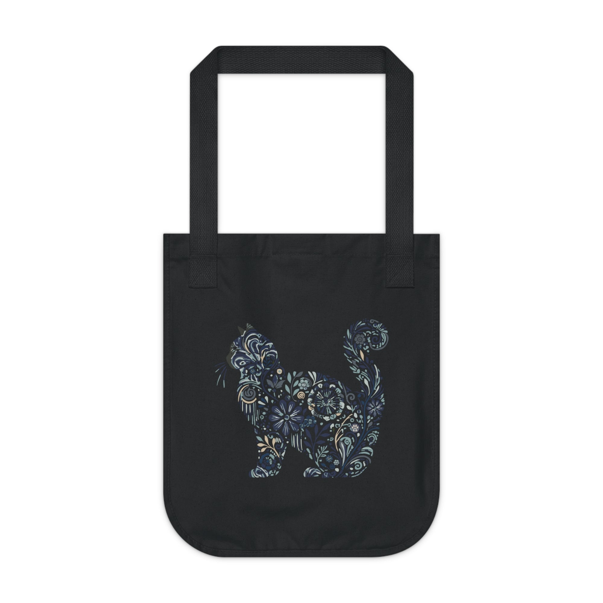 Catflix &amp; Chill: Organic Market Tote (Black)