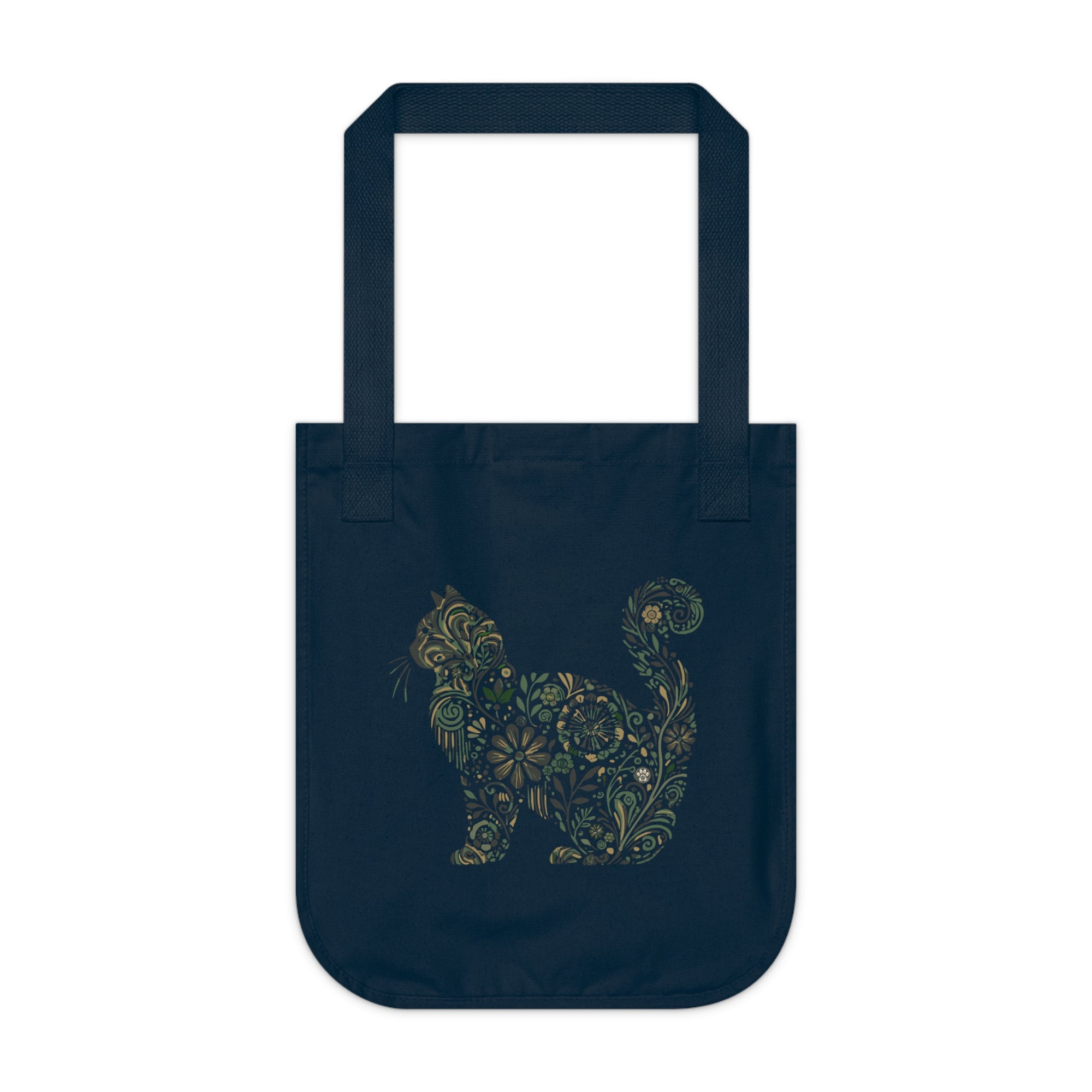Catflix &amp; Chill: Organic Market Tote (Navy)