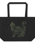 Catflix & Chill: Large Organic Tote (Black)