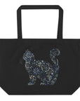 Catflix & Chill: Large Organic Tote (Black)