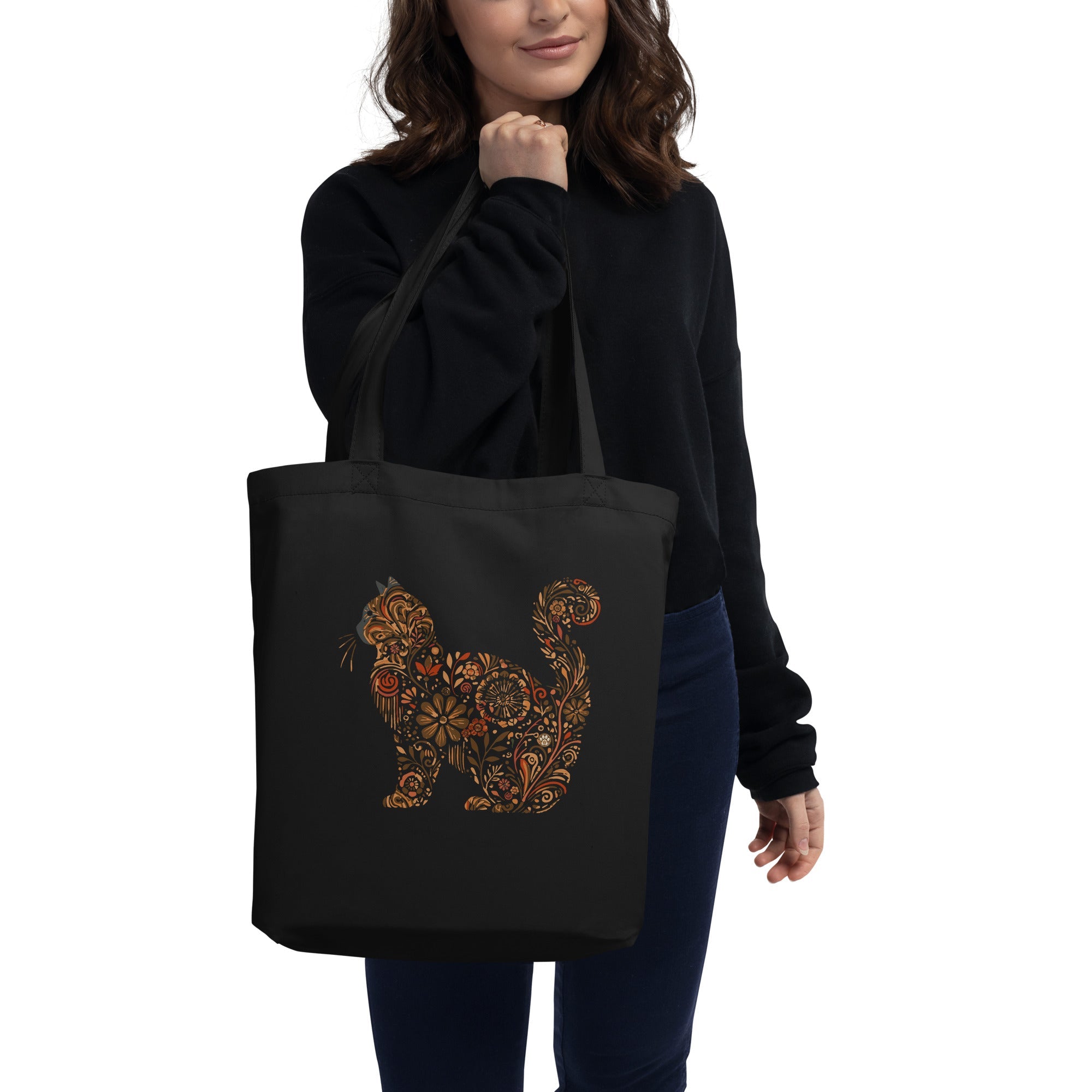 Catflix &amp; Chill: Organic Tote (Black)