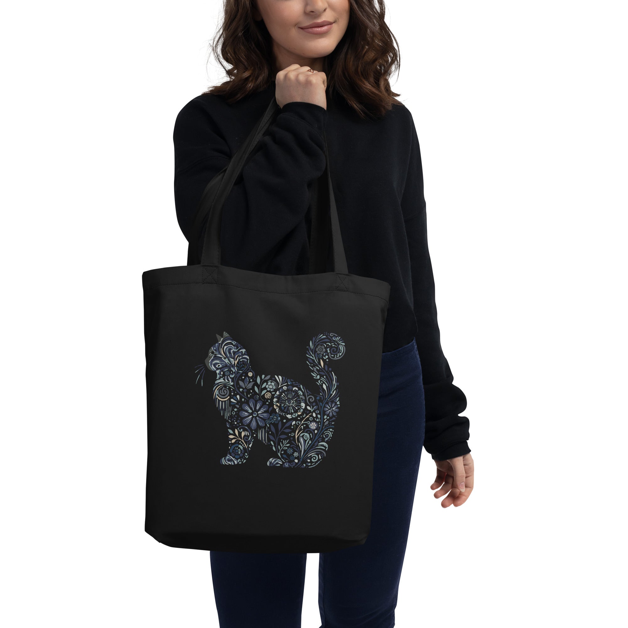 Catflix &amp; Chill: Organic Tote (Black)