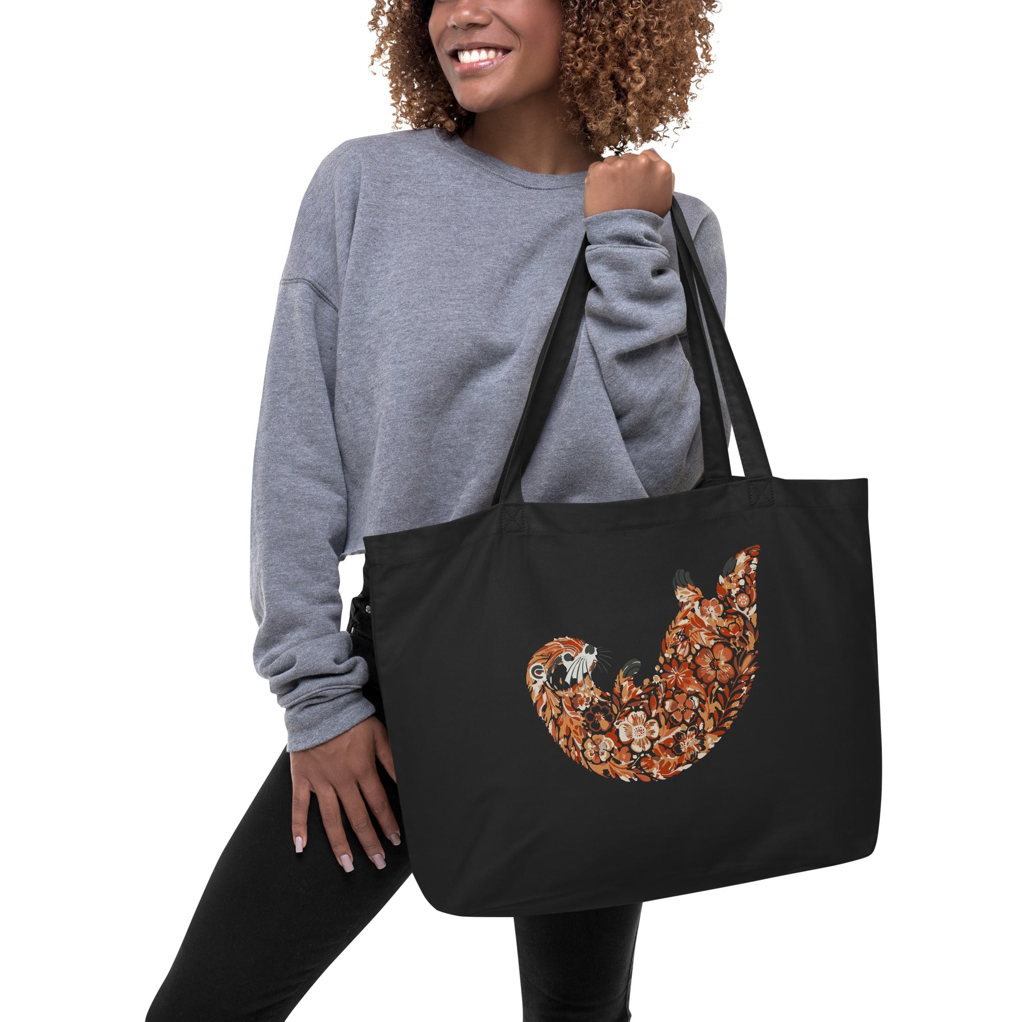 Drift and Let Drift: Large Organic Tote (Black)