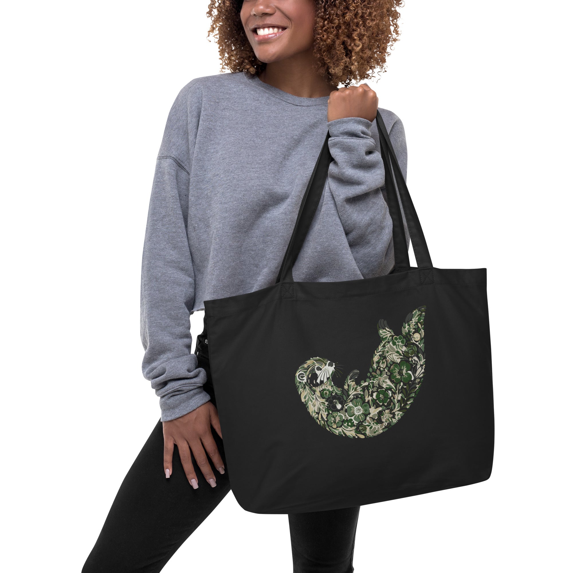 Drift and Let Drift: Large Organic Tote (Black)