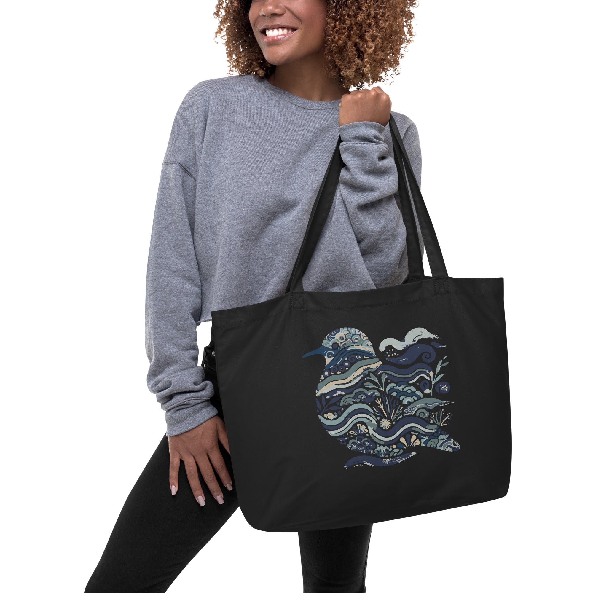 Featherweather: Large Organic Tote (Black)