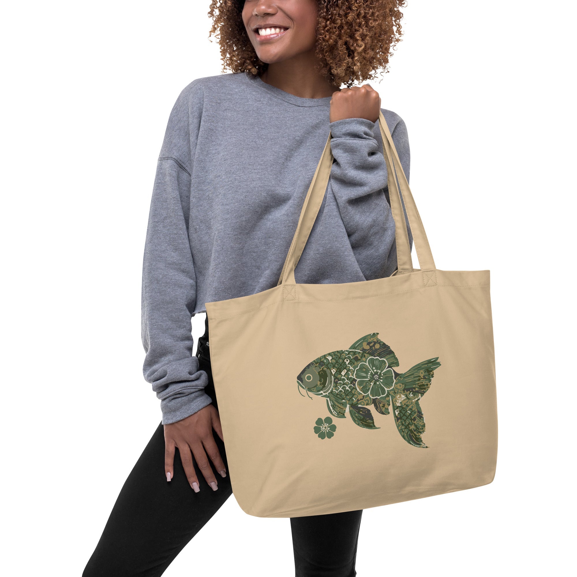 Fishionista: Large Organic Tote (Natural)