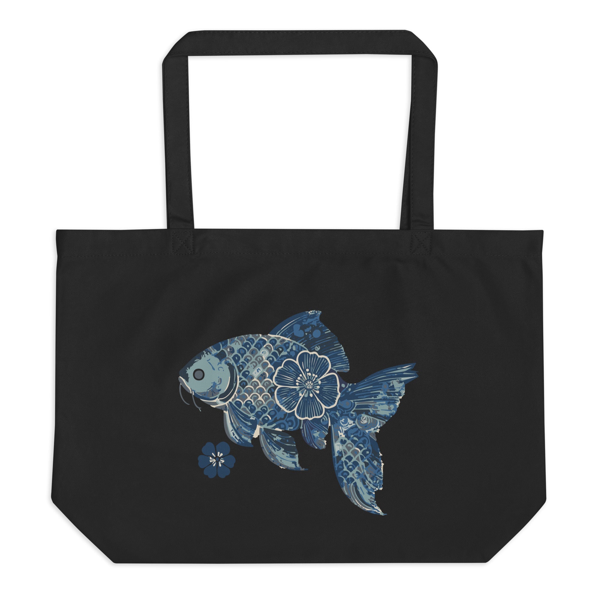 Fishionista: Large Organic Tote (Black)