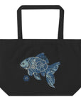 Fishionista: Large Organic Tote (Black)