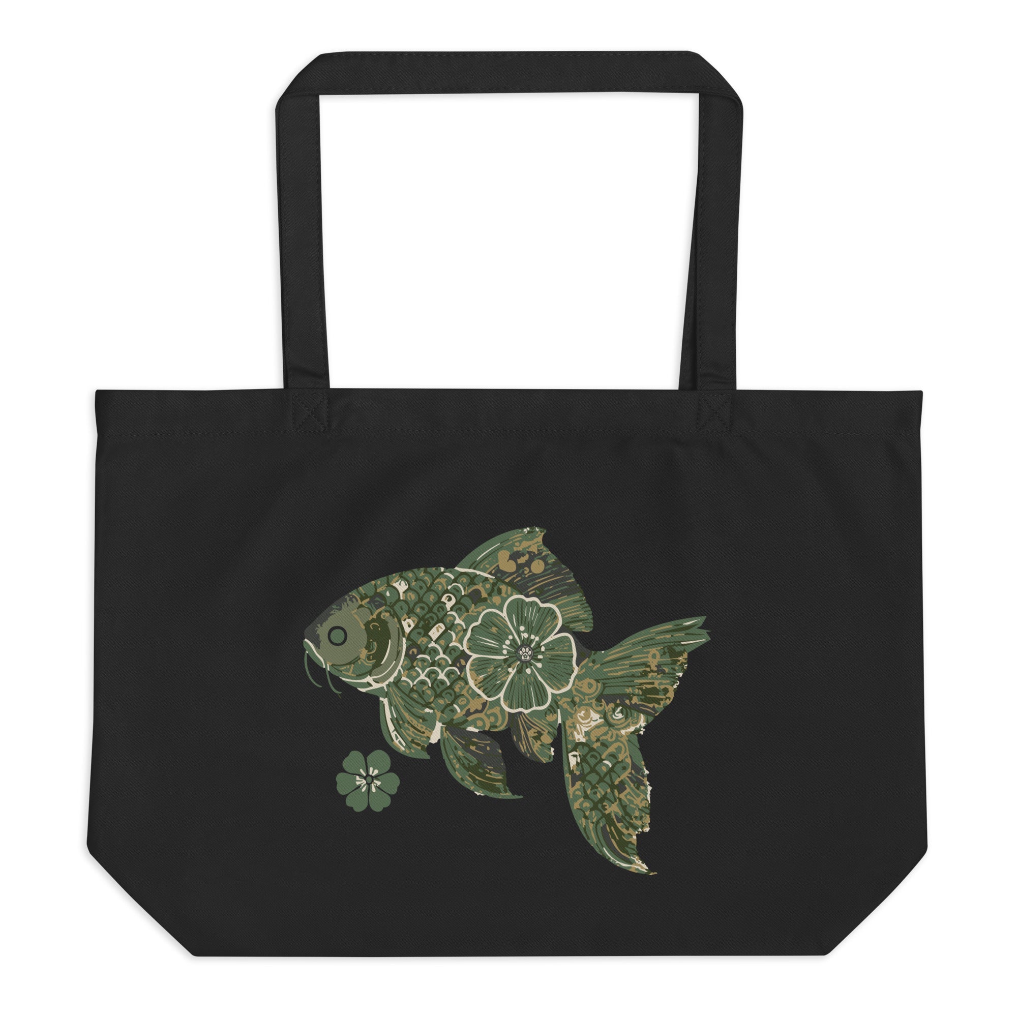 Fishionista: Large Organic Tote (Black)