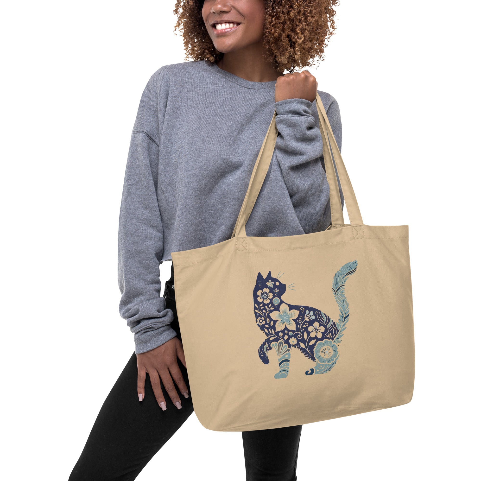 Purrfect: Large Organic Tote (Natural)