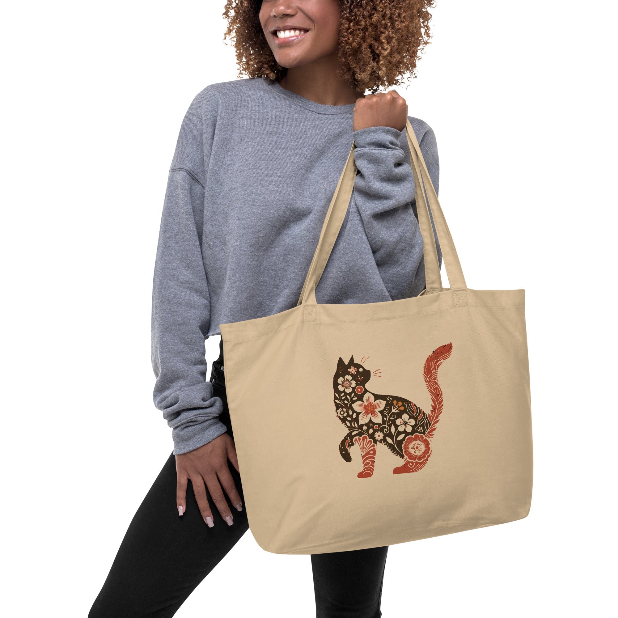 Purrfect: Large Organic Tote (Natural)