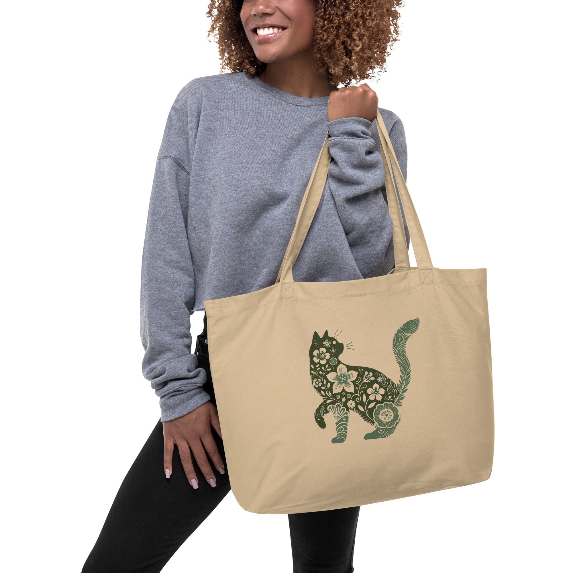 Purrfect: Large Organic Tote (Natural)