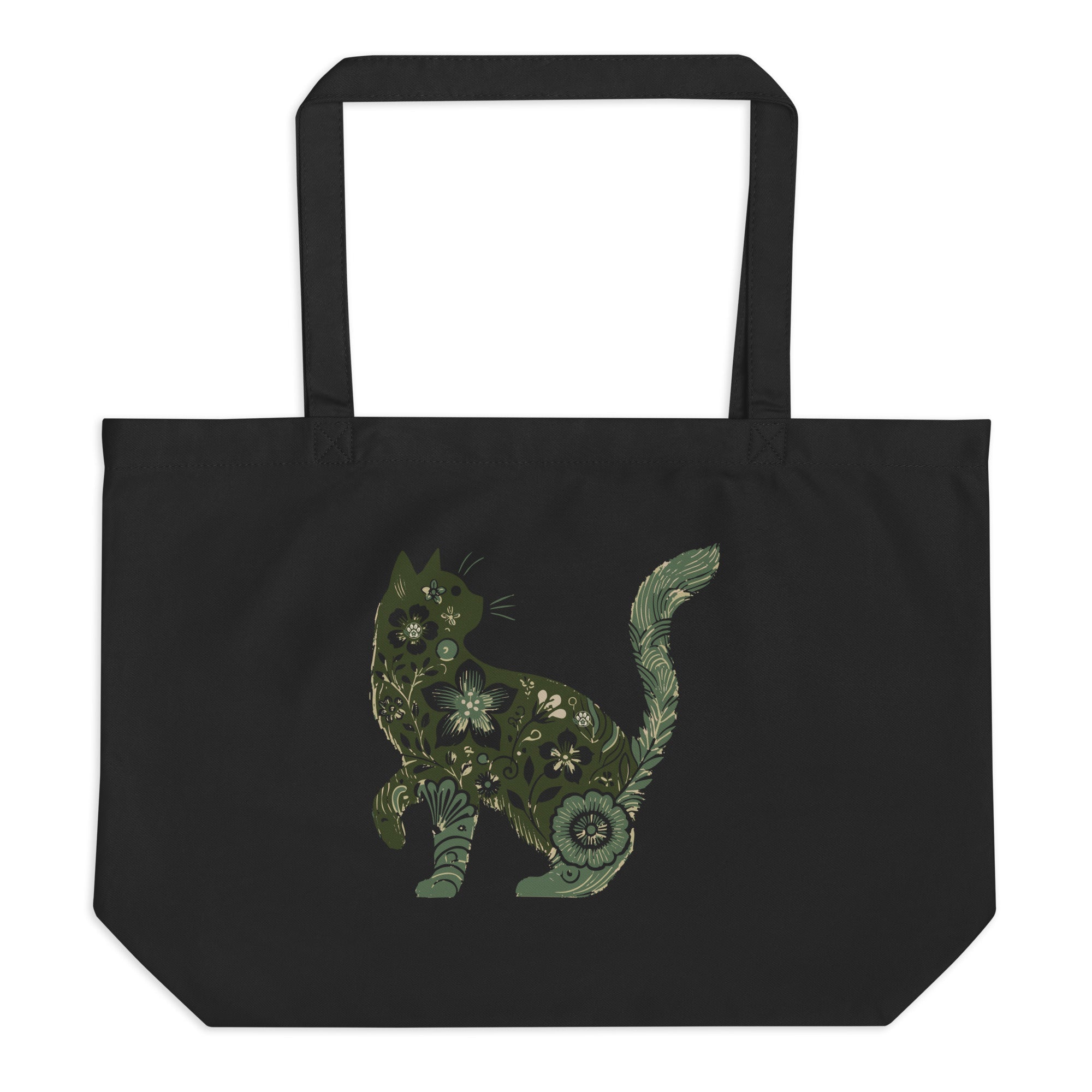 Purrfect: Large Organic Tote (Black)