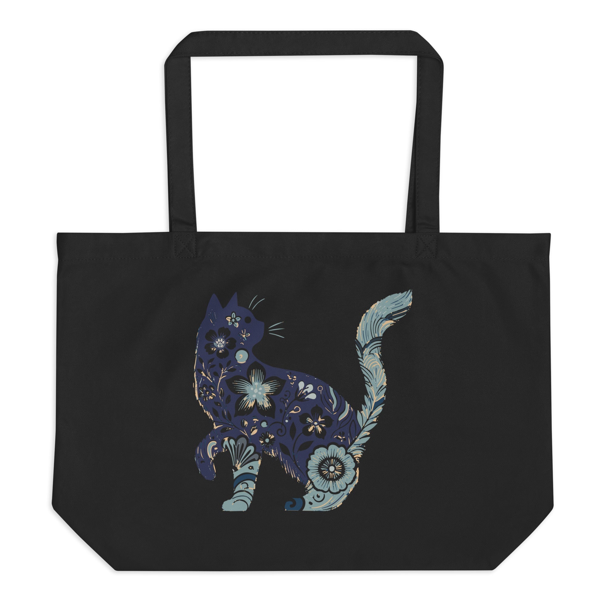 Purrfect: Large Organic Tote (Black)