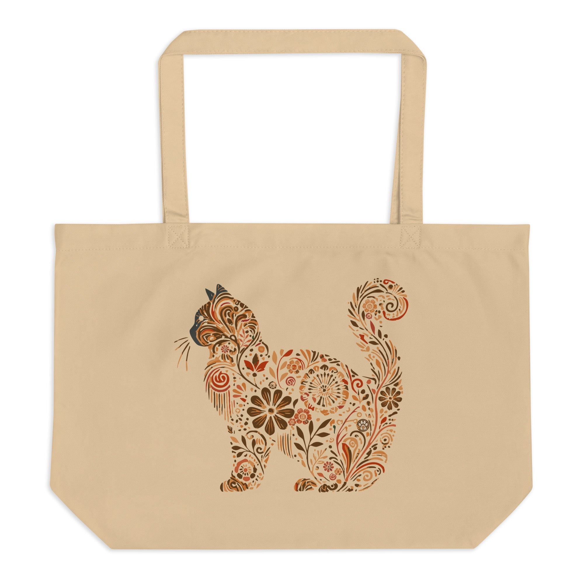 Catflix &amp; Chill: Large Organic Tote (Natural)