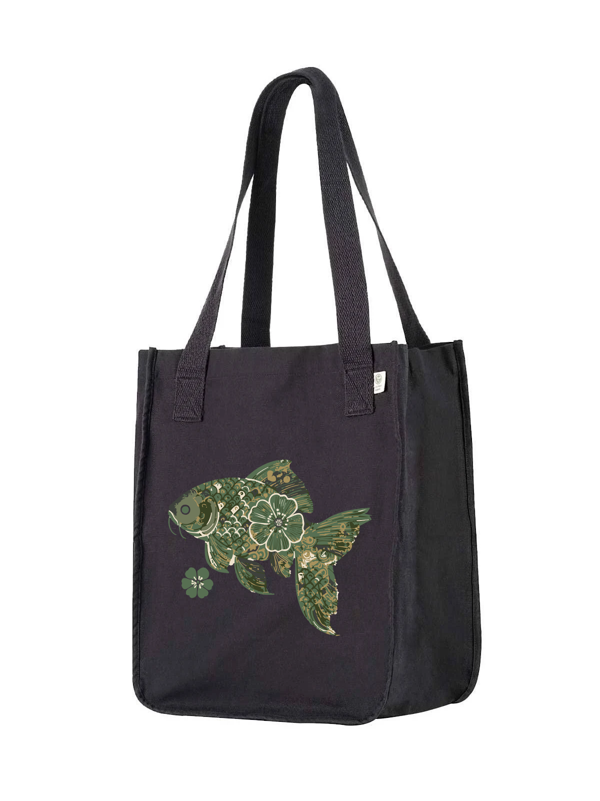 Fishionista: Organic Market Tote (Black)