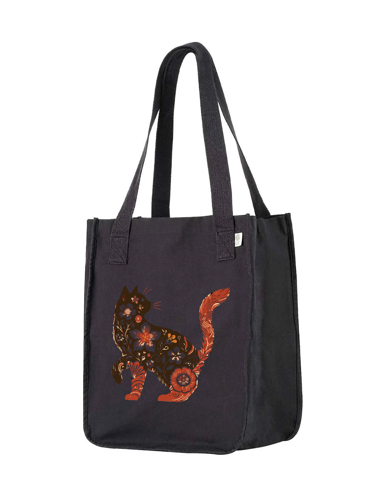 Purrfect: Organic Market Tote (Black)