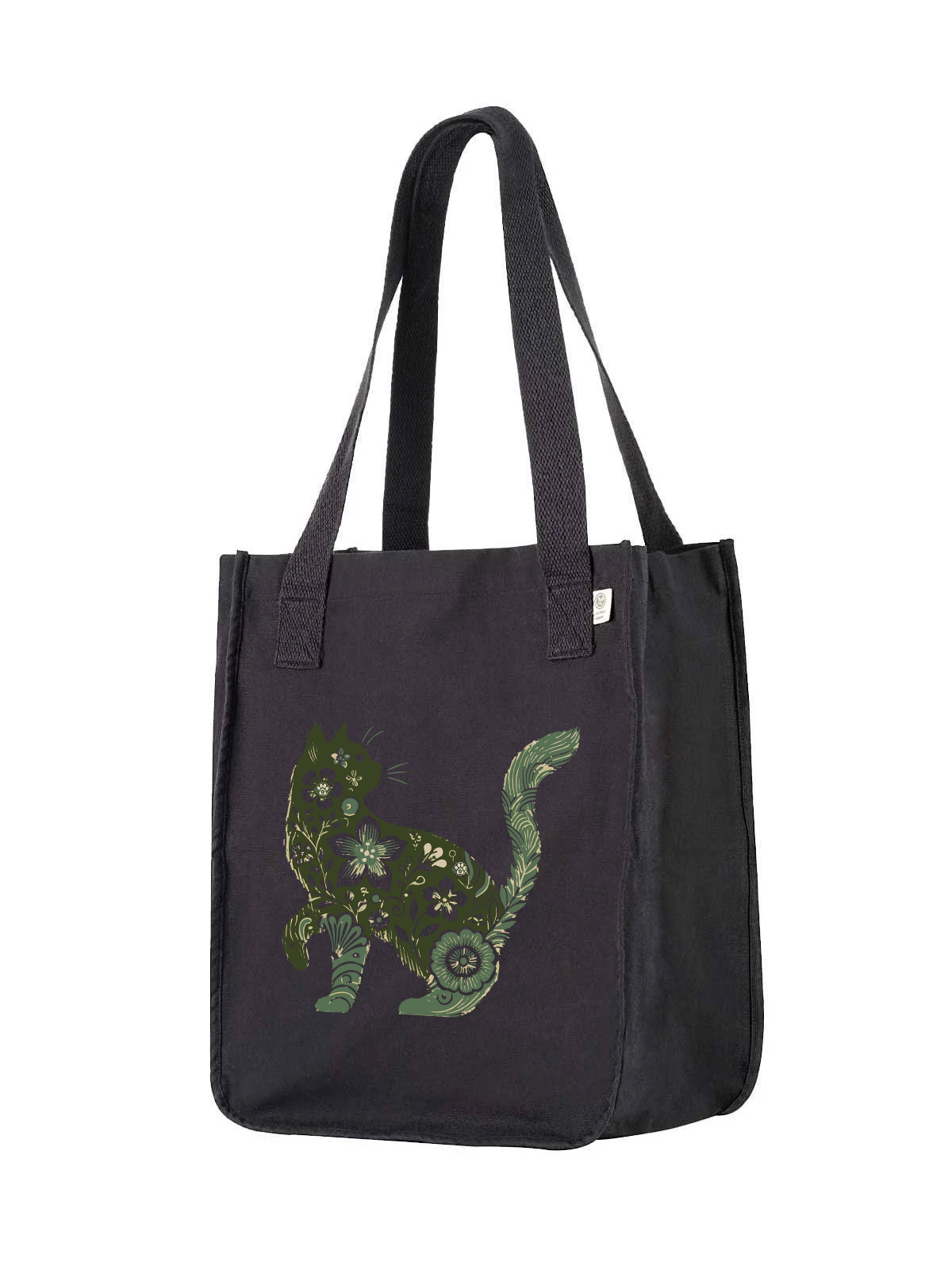 Purrfect: Organic Market Tote (Black)