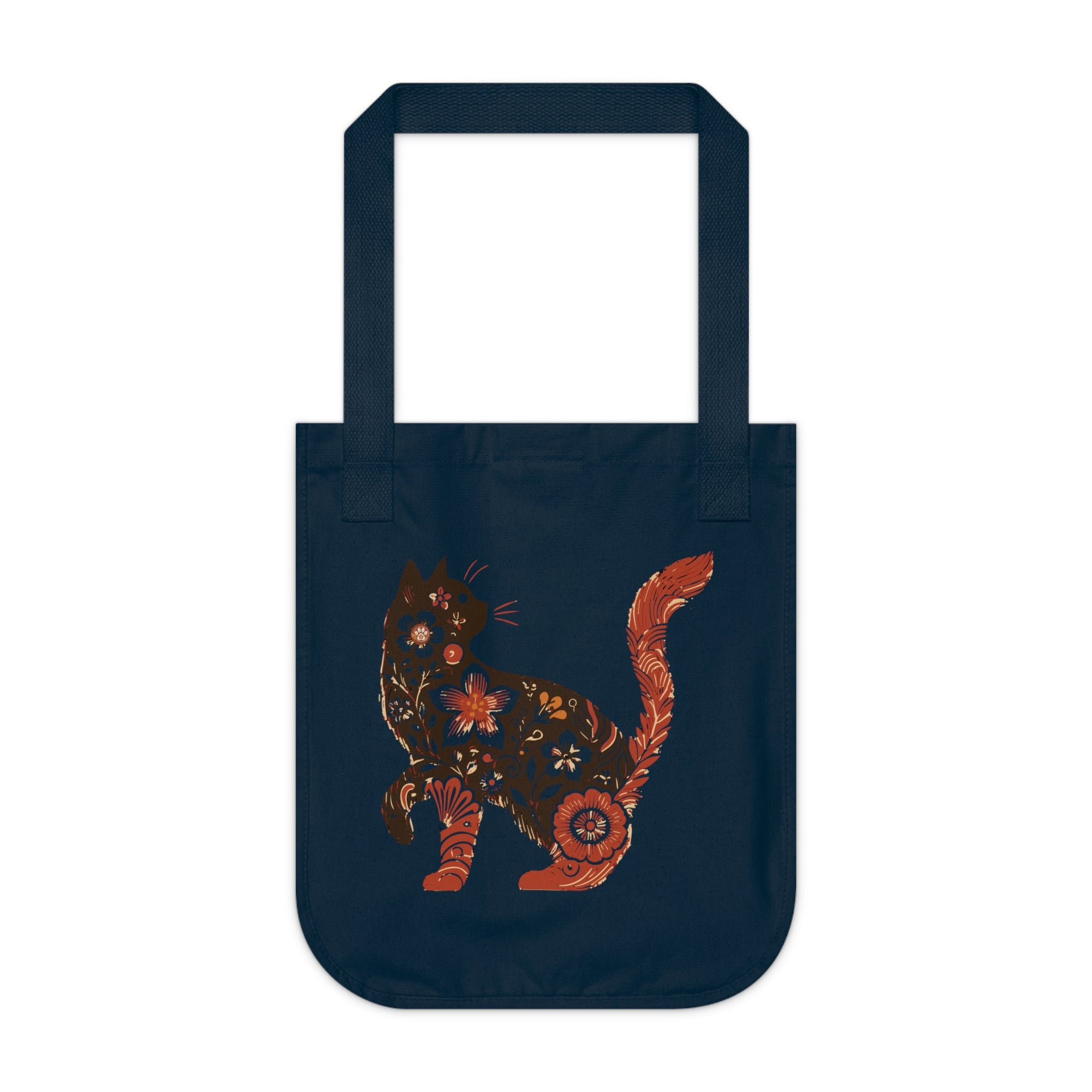 Purrfect: Organic Market Tote (Navy)