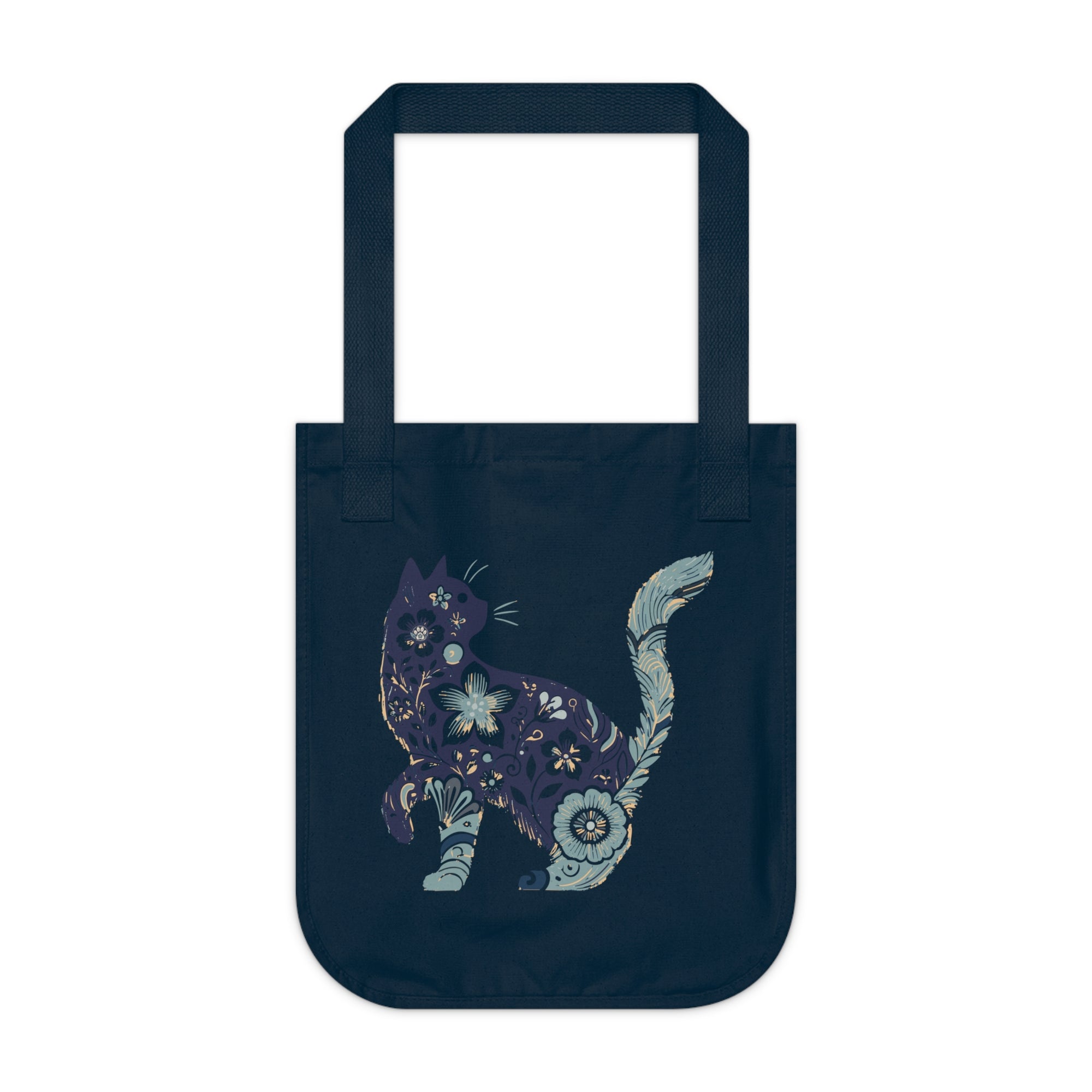 Purrfect: Organic Market Tote (Navy)