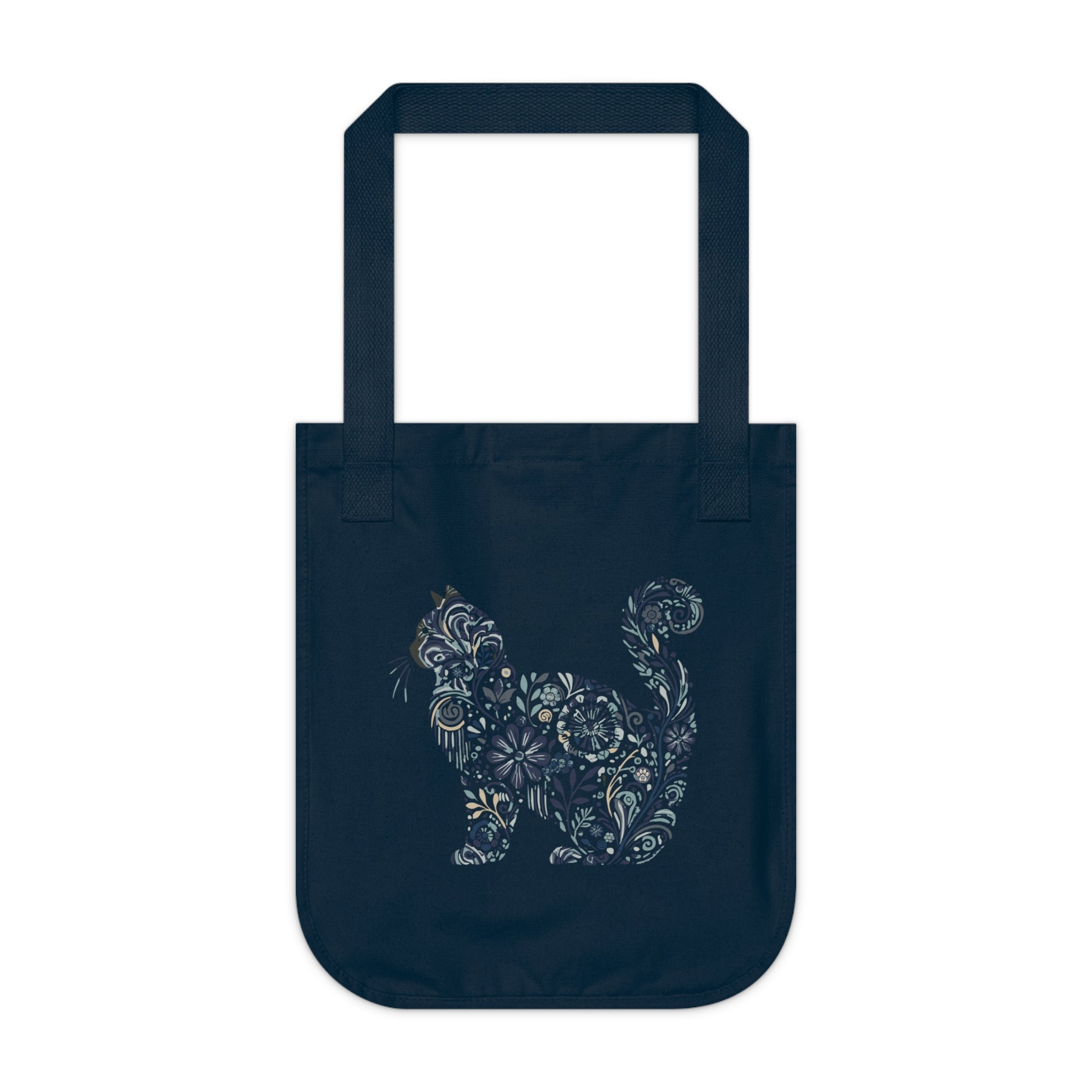 Catflix &amp; Chill: Organic Market Tote (Navy)