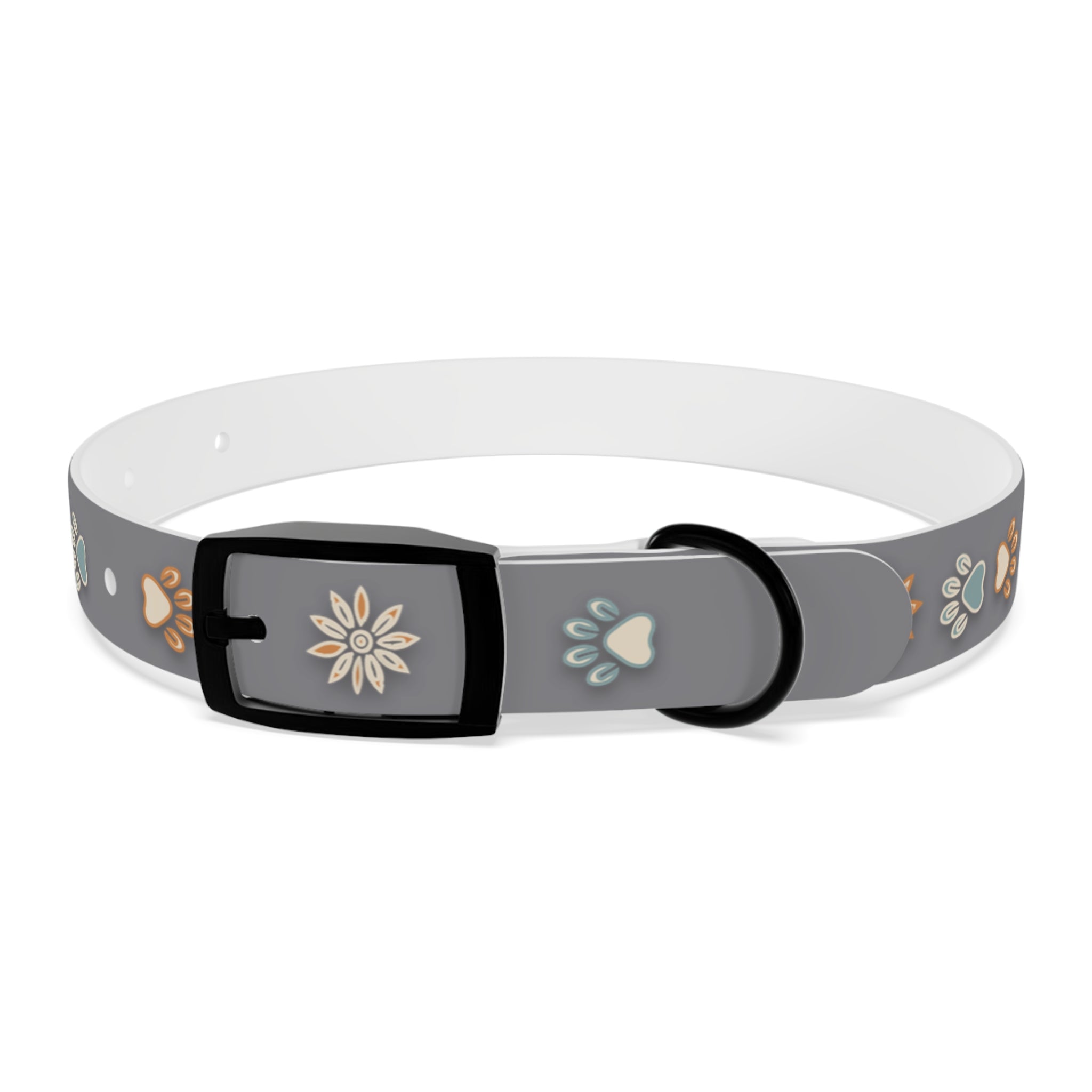 Designer Dog Collar – Wildbloom Walk, Light Grey | Nature & Nuzzle