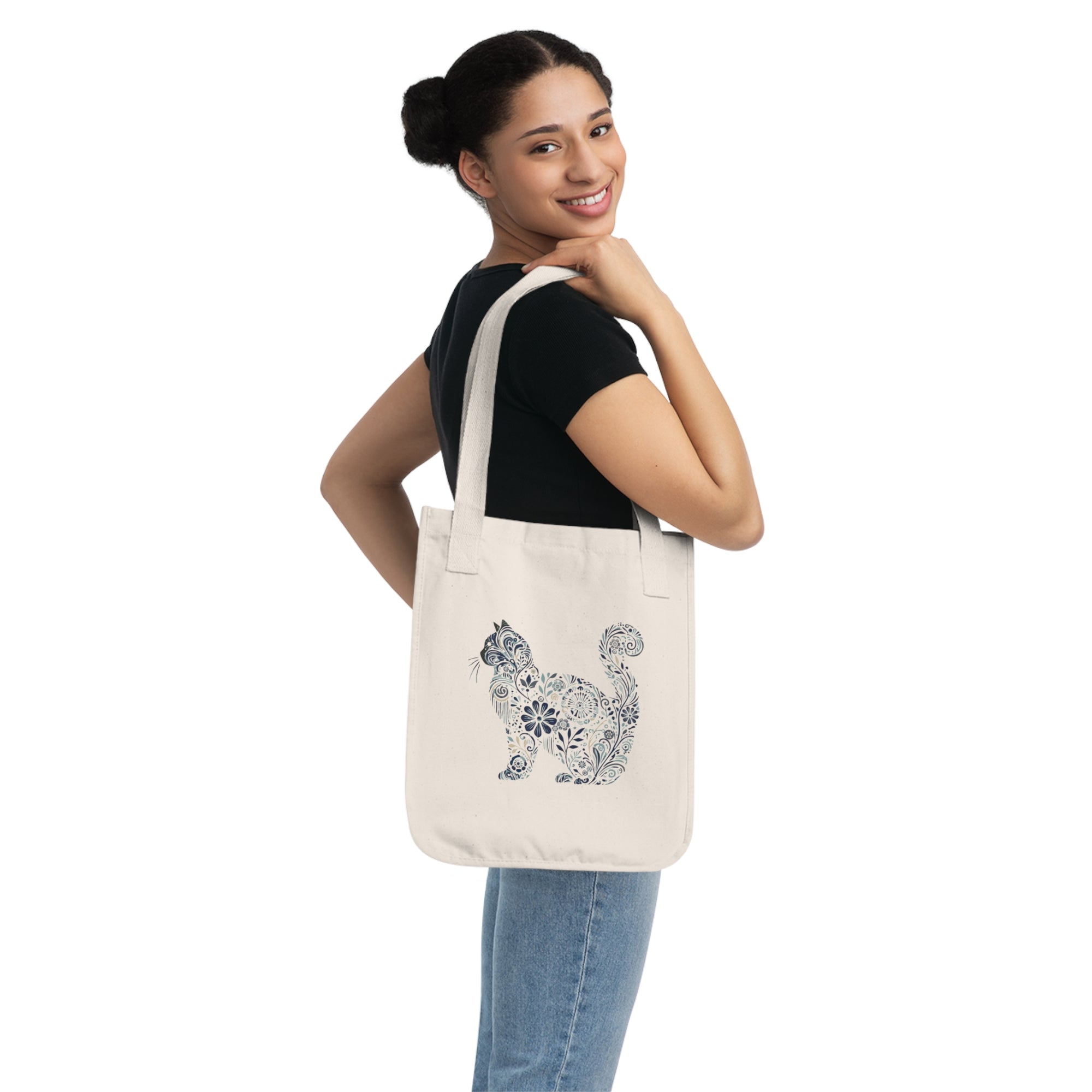 Catflix &amp; Chill: Organic Market Tote (Natural)