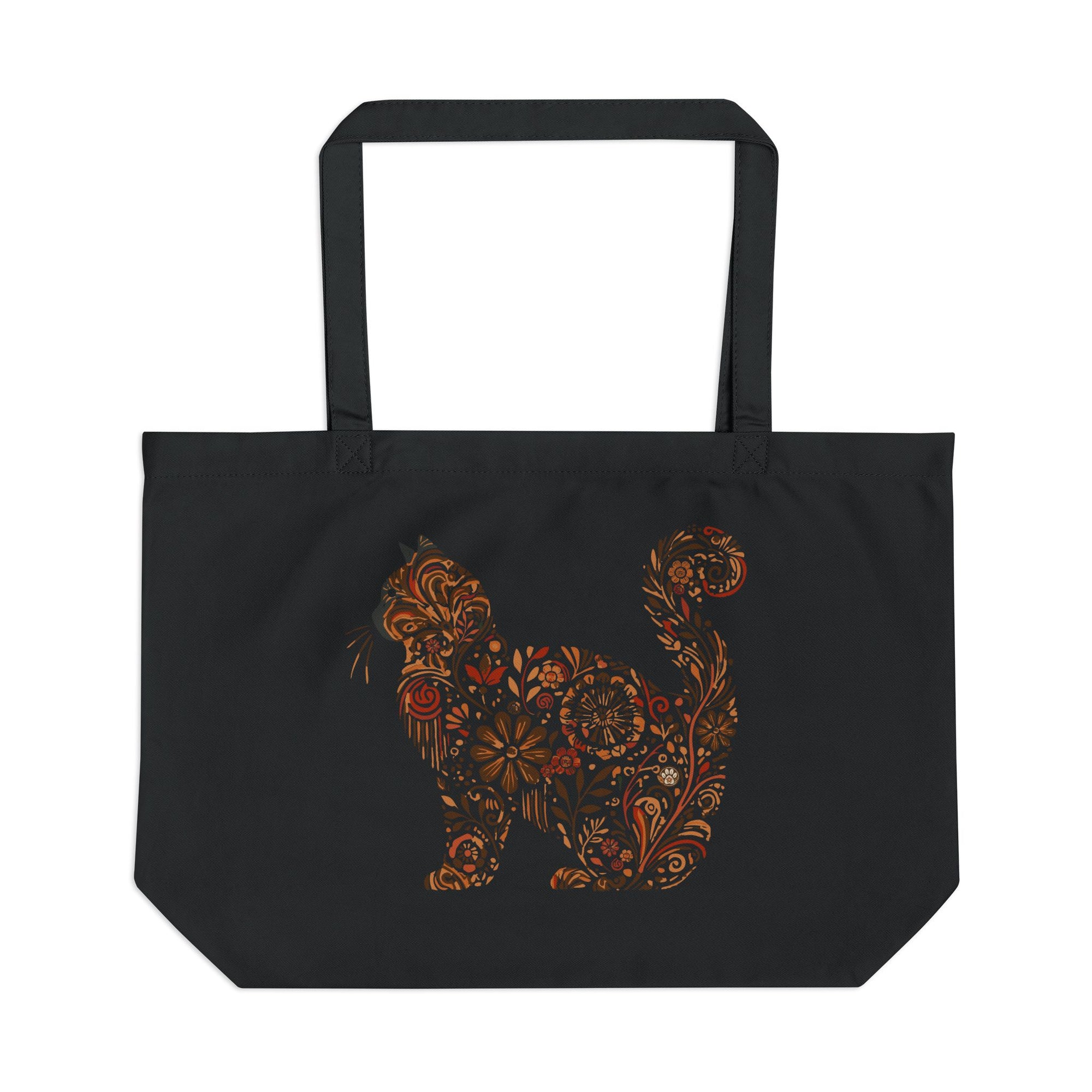 Catflix &amp; Chill: Large Organic Tote (Black)