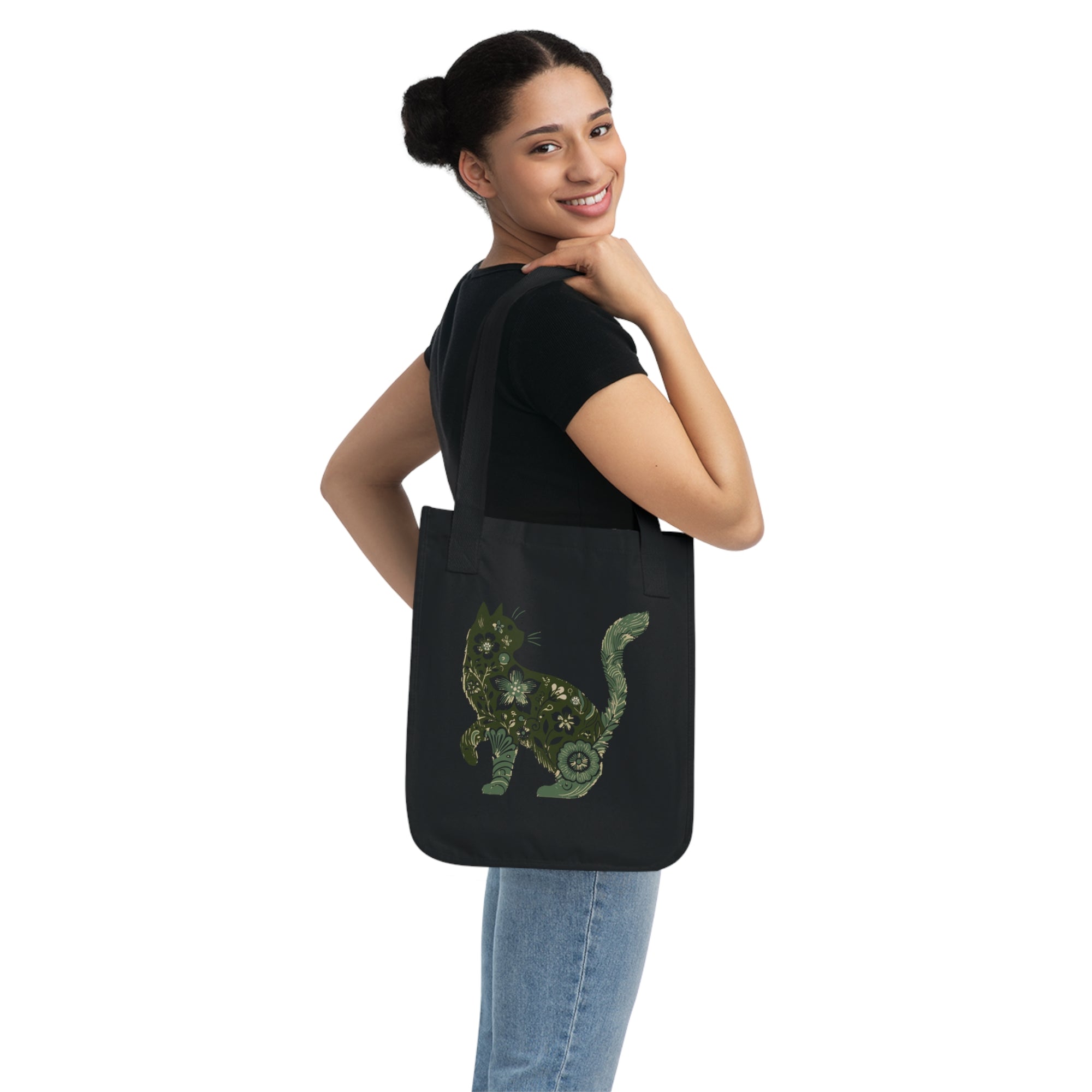 Purrfect: Organic Market Tote (Black)